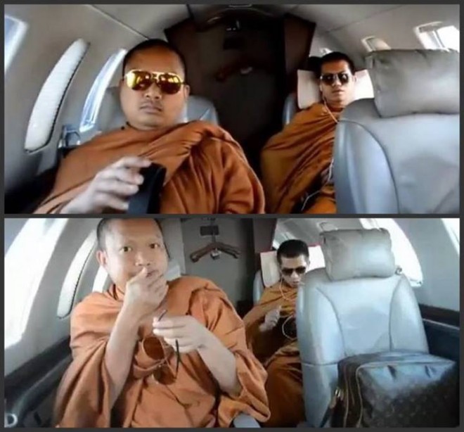 「泰國僧侶」炫富的影片