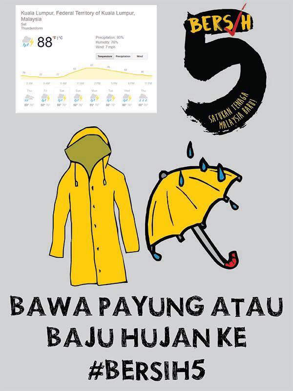 Bersih 5.0 集会的安全指南！