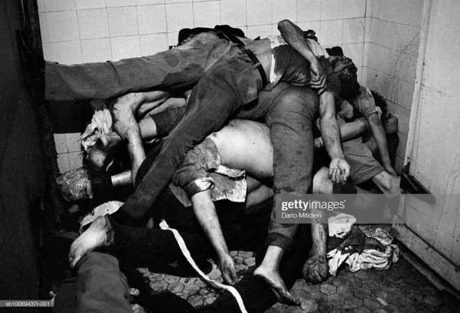 1989, Beijing, China, Bodies of protestors shot by the Chinese army piled up in the corner of Capital hospital after the Chinese army occupation of Tiananmen Square on the 4th June, 1989.,; date created: 2008:05:06; Tiananmen Square Massacre