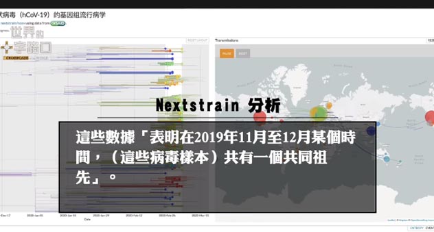 Nextstrain 数据证明 [新冠病毒] 疫情非源自美军！